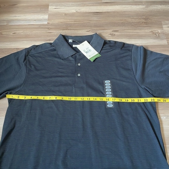 Cutter & Buck Men’s Golf Polo Black Thin Stripes Size L NWT - Picture 6 of 12